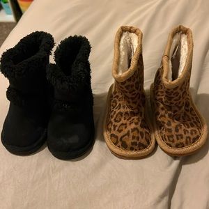 Two pairs winter boots size 4c